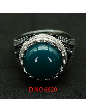 Solitaire silver ring 