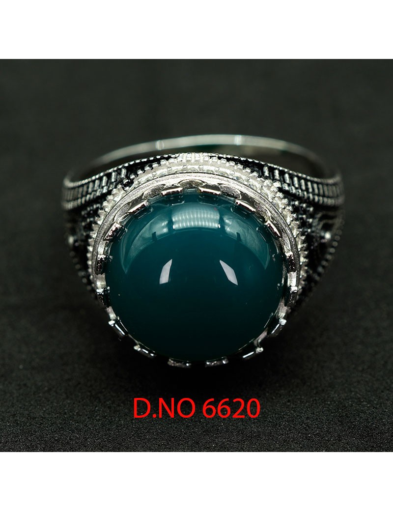 Solitaire silver ring 